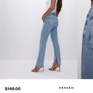 Good american jeans barely worn !